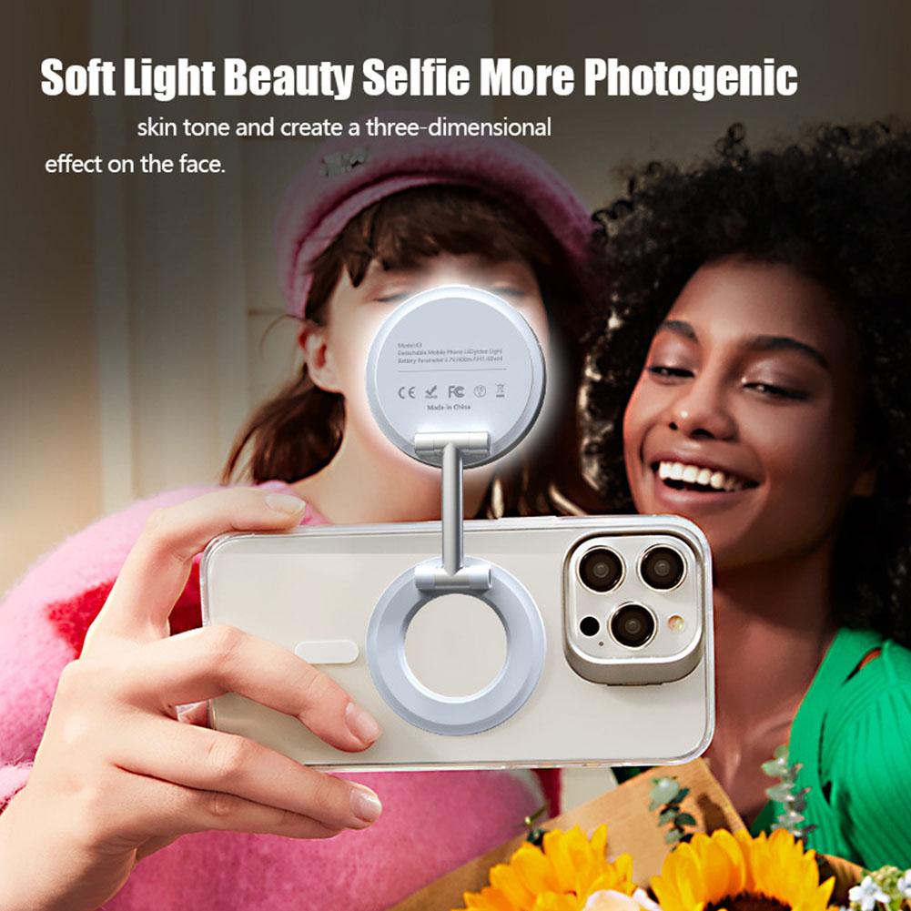 Quality Photography Lighting - 2in1 Foldable Magnetic Phone Holder Rechargeable