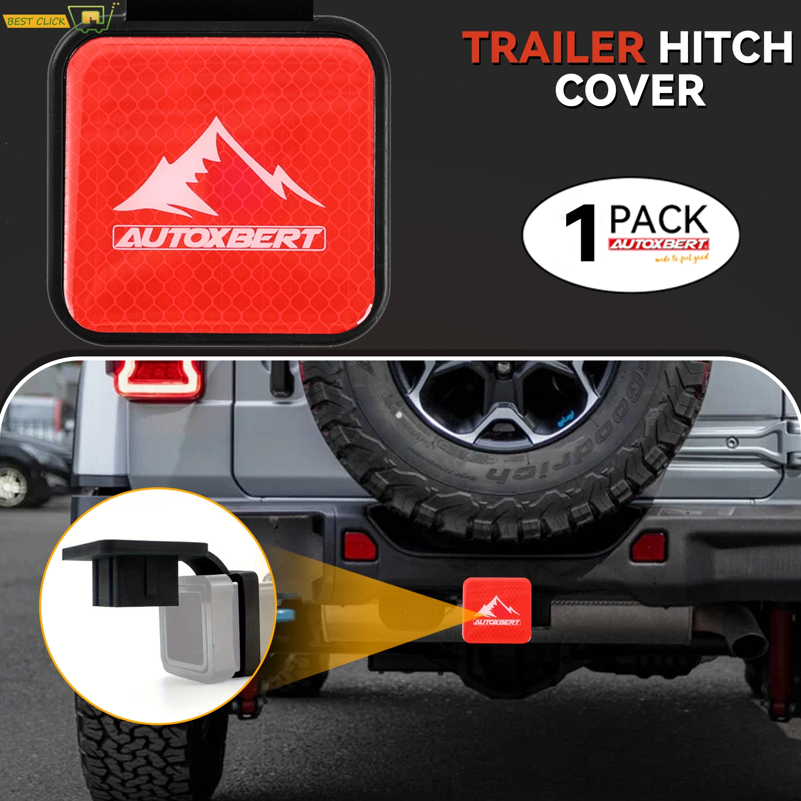Photography Lighting Uk - 2'' Inch Trailer Hitch Cover Plug