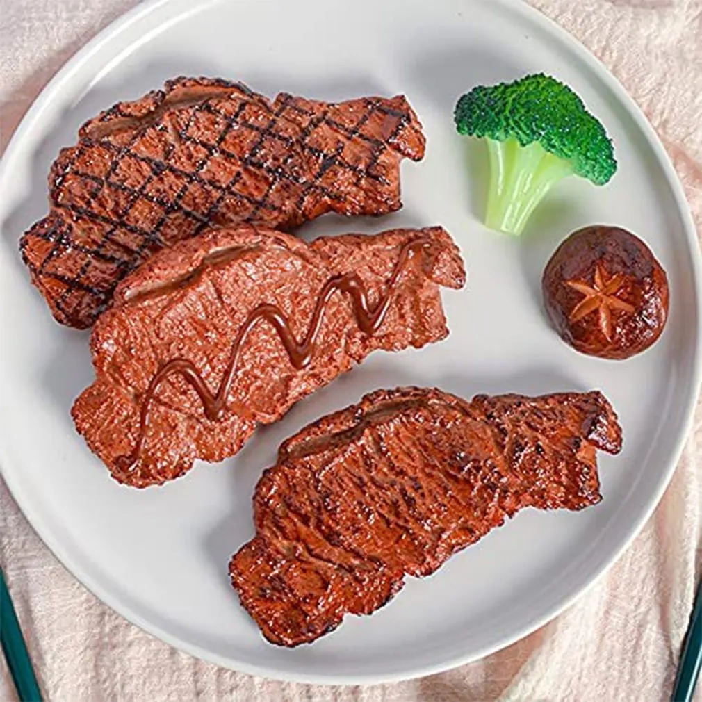Good Lighting In Photography - PVC Simulation Fake Steak Food Model
