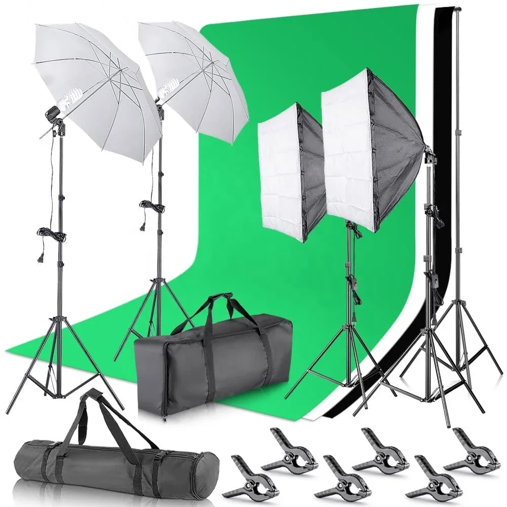 Photography Lighting And Backdrop Kits - Photography Photo Studio Accessories Softbox Lighting