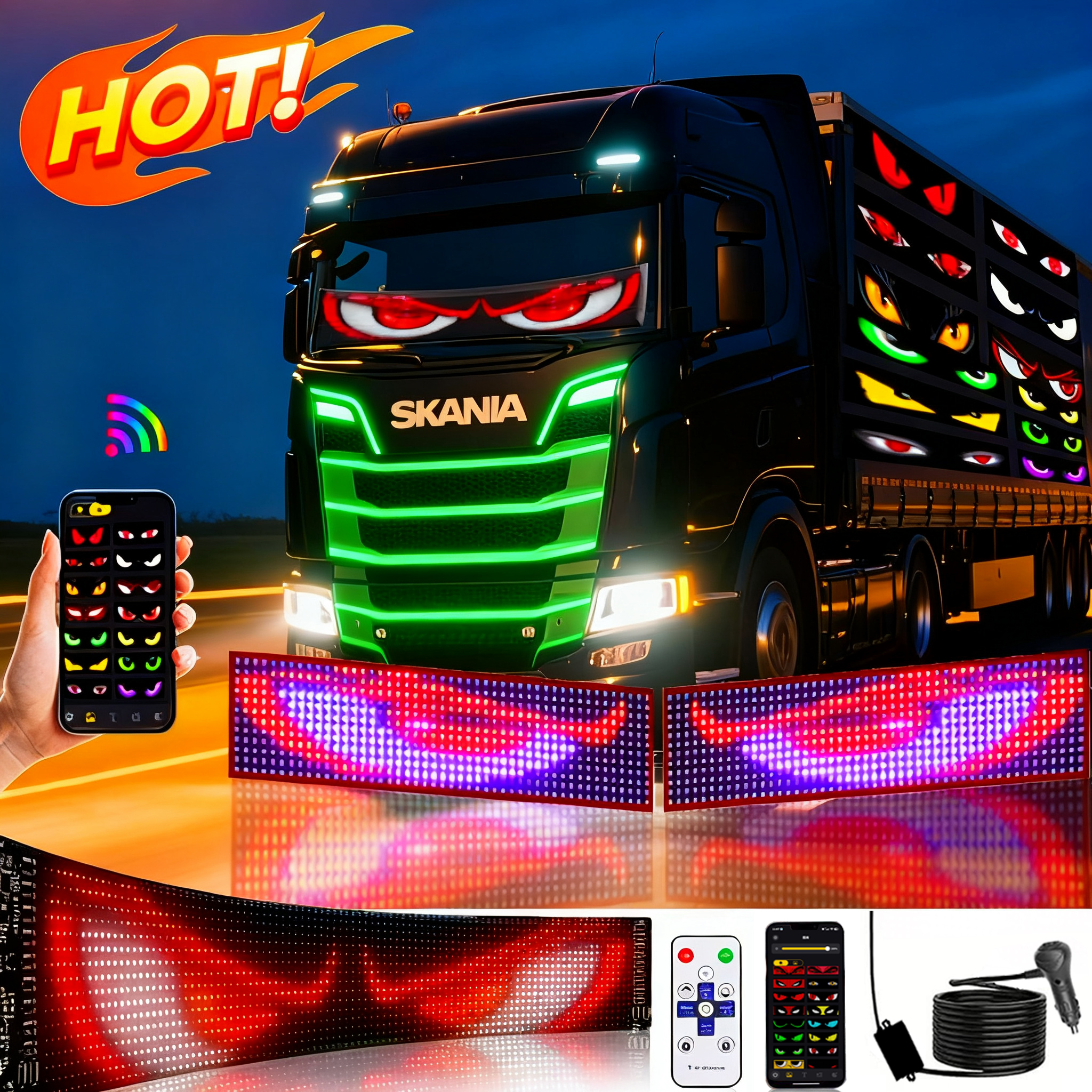 Video Light Panel Led - LED Truck Car Devil Eye LED