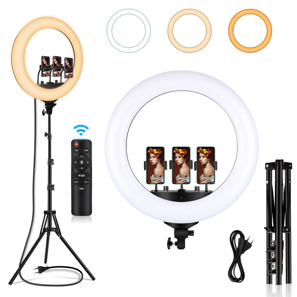 Photography Lighting Overhead - 22 Inch LED Ring Light Selfie