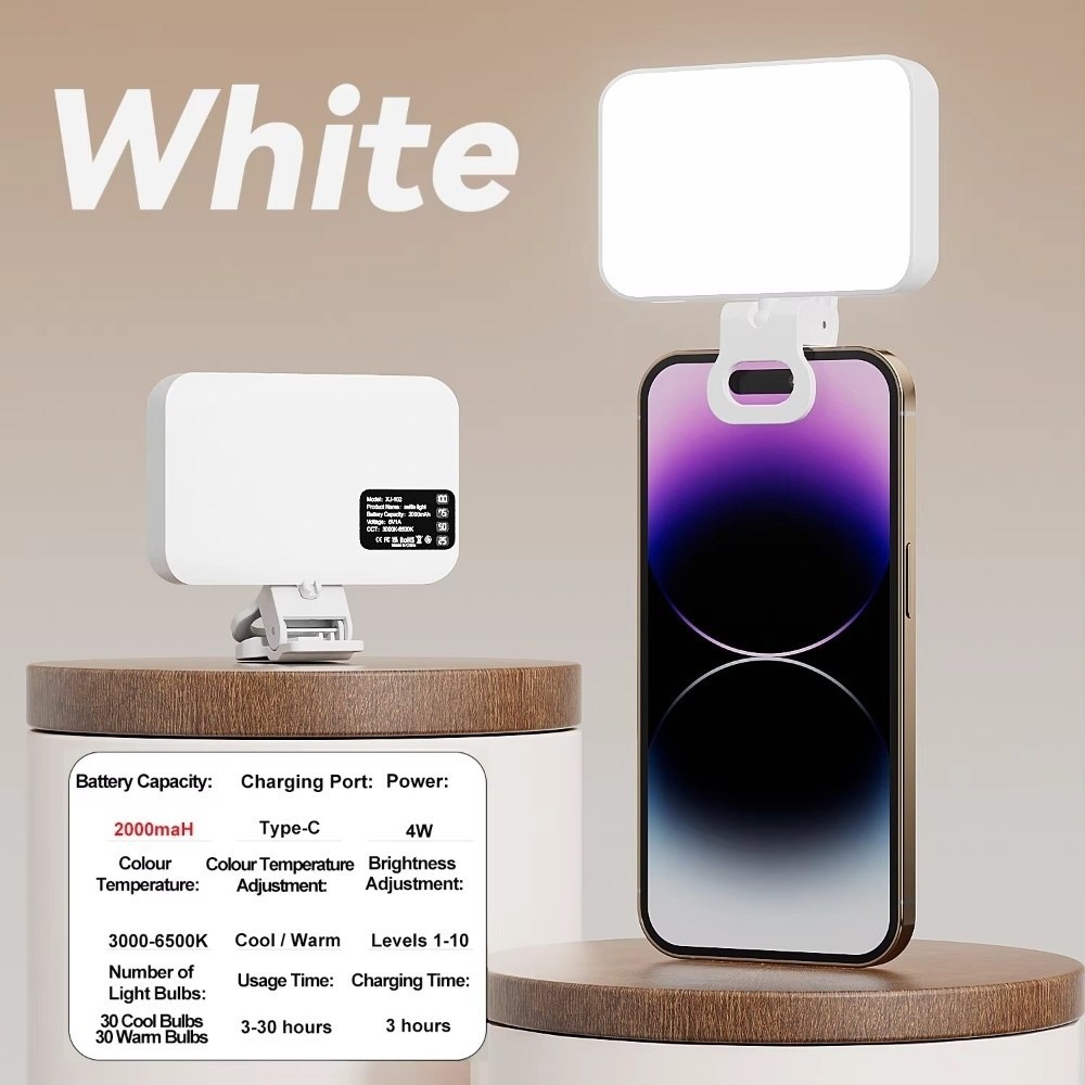 Photography Lighting Overhead - 800/1000mAh LED Selfie Light USB Rechargeable