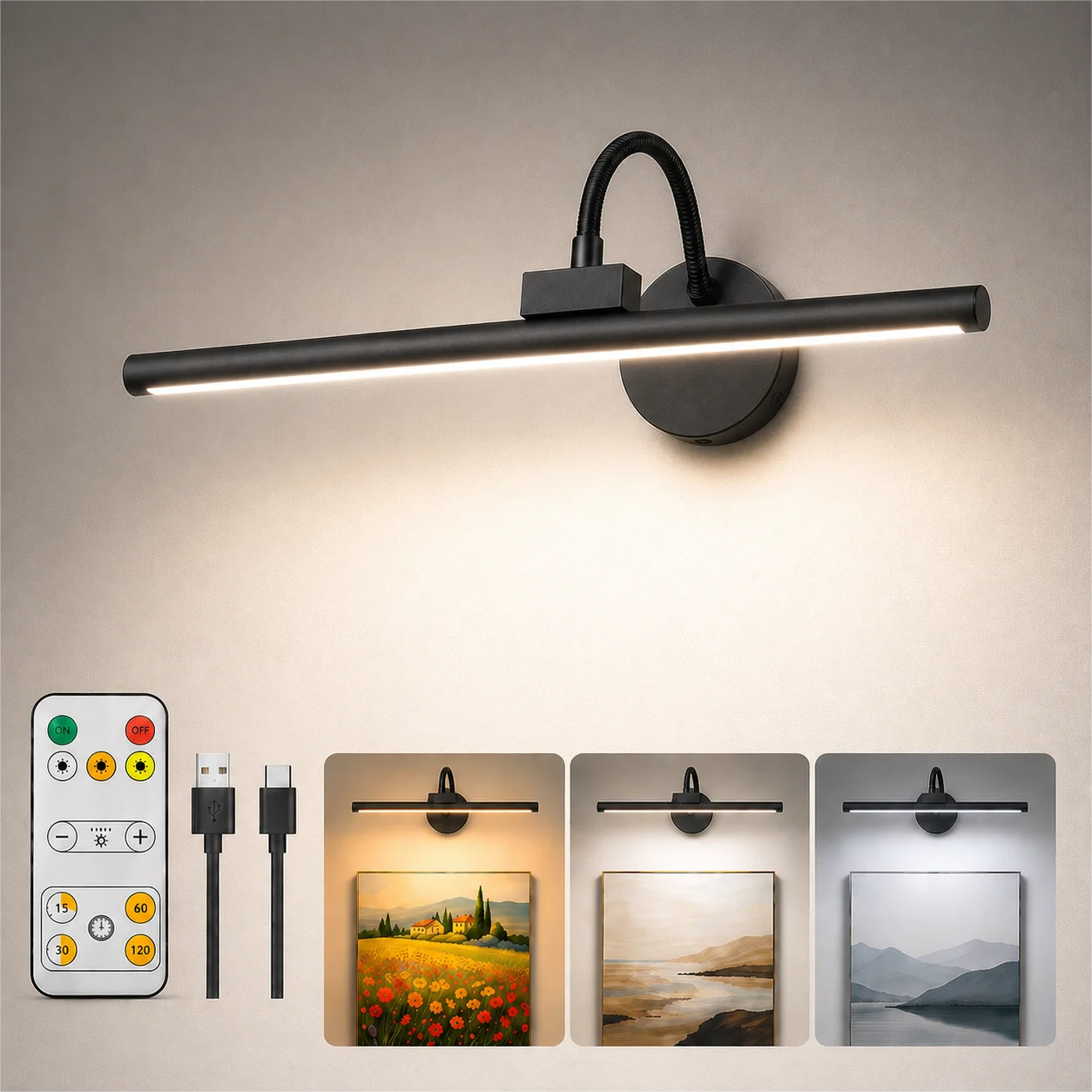LED Wireless Picture Light wit - Photography Lighting Wall recensie en prijs