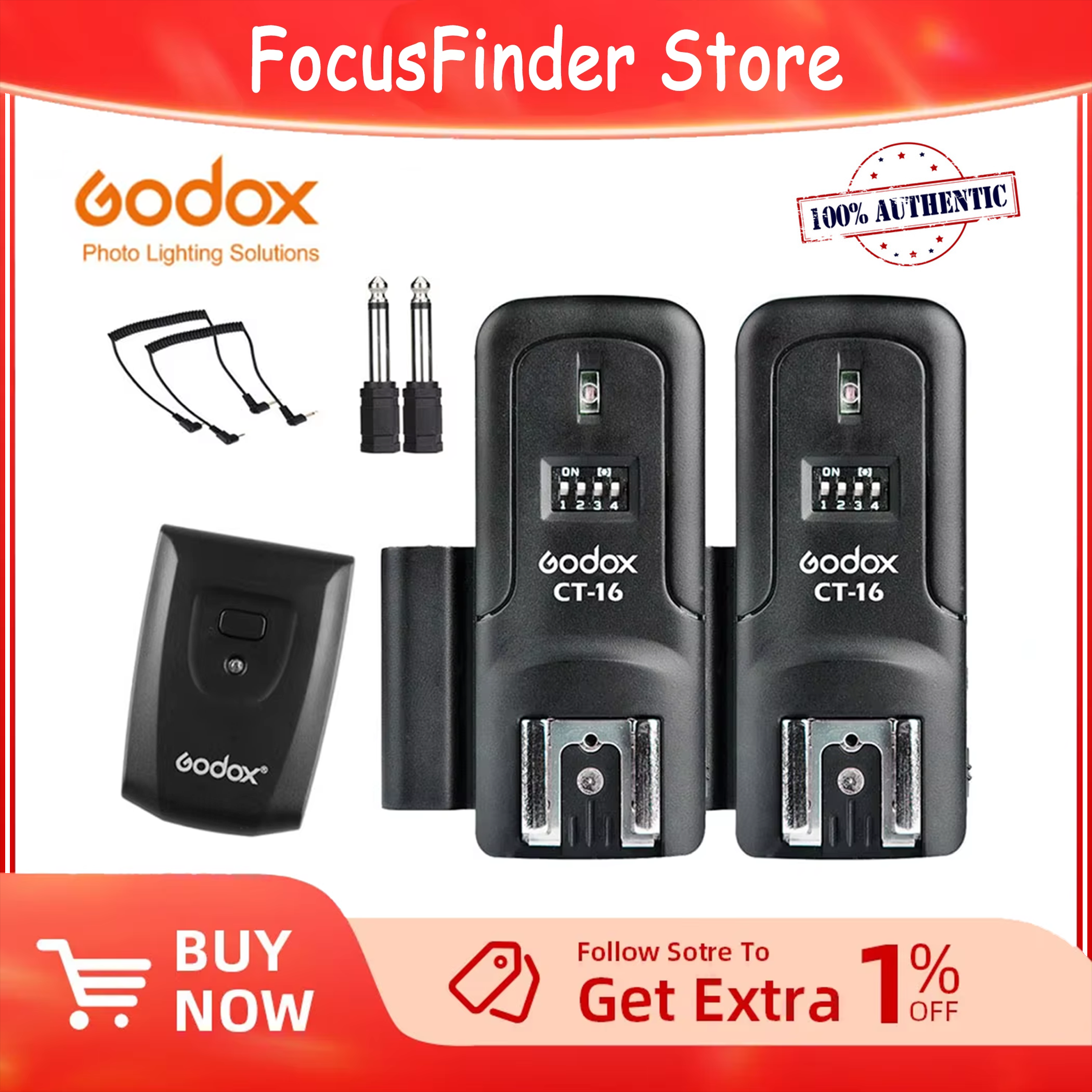 Godox CT-16 Flash Trigger 16 C - Trigger Receiver Set recensie en prijs