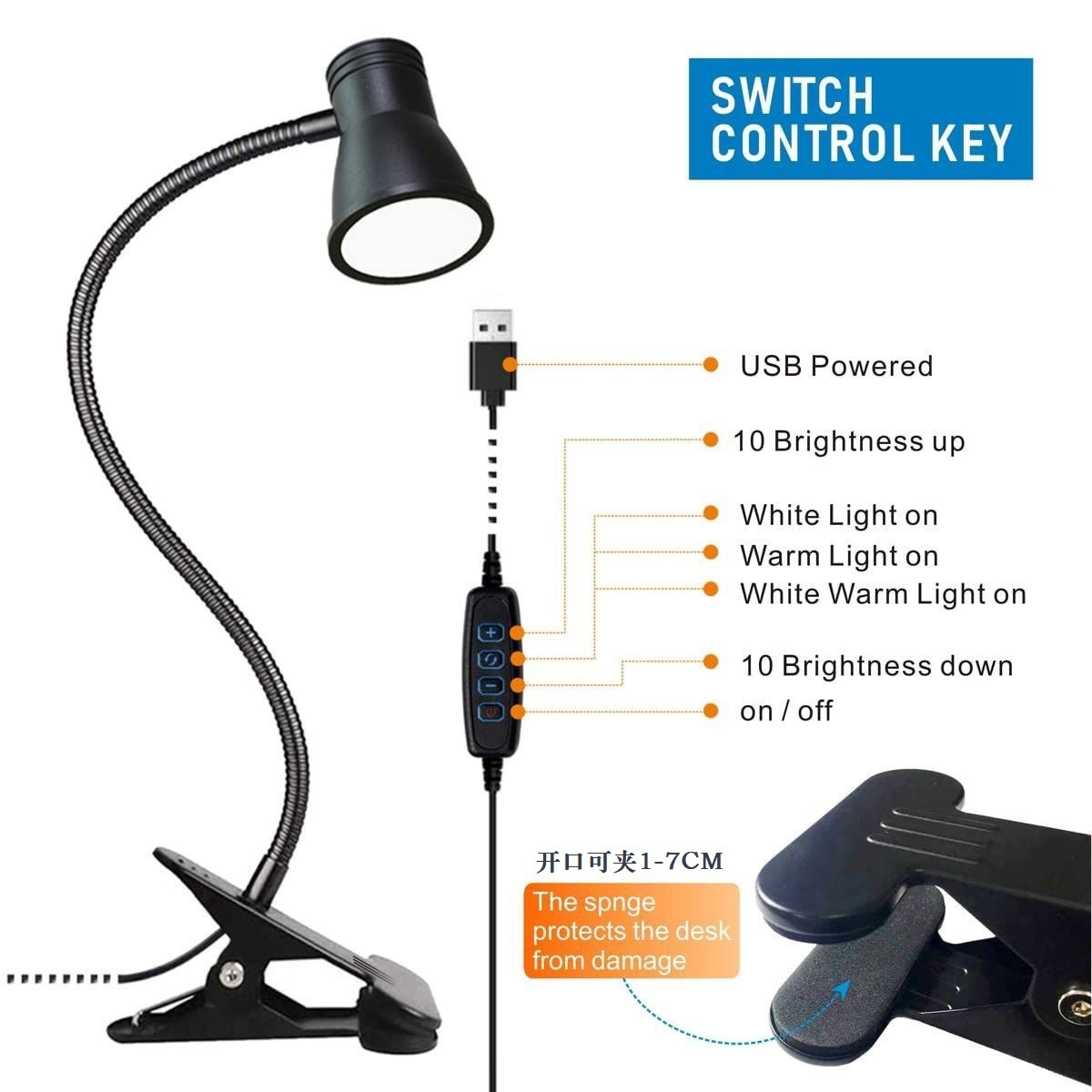 LED clip desk lamp eye protect - Learn Photography Lighting recensie en prijs