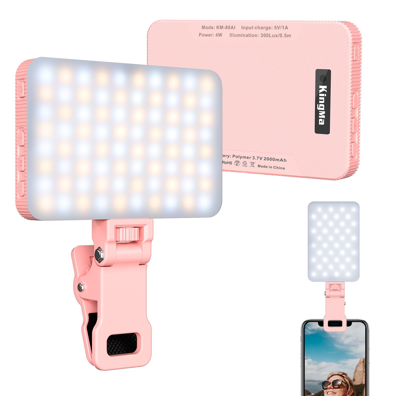 King Ma Pink Rechargeable Self - Quality Photography Lighting recensie en prijs