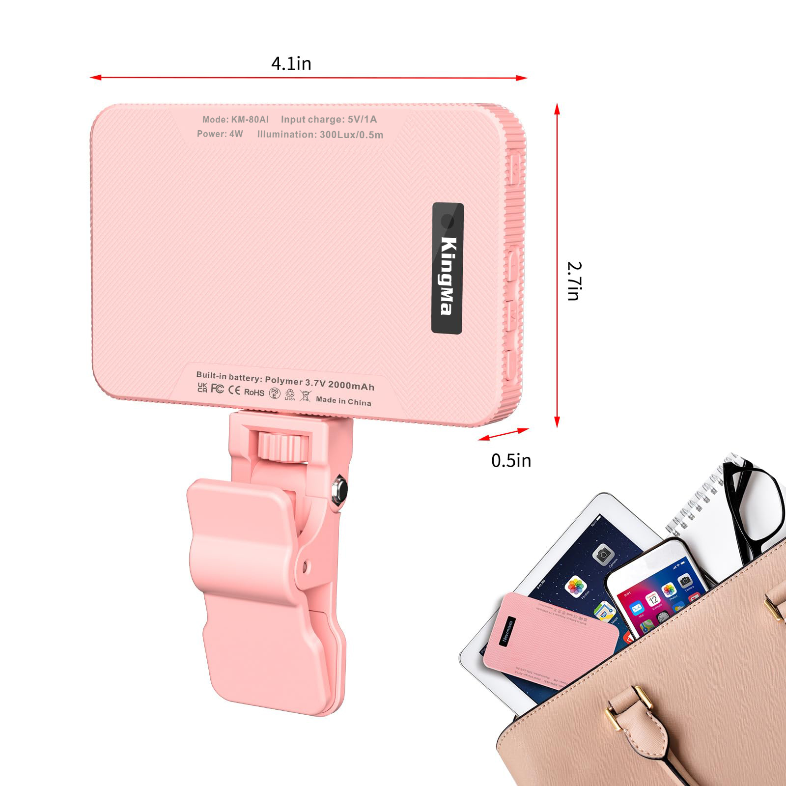King Ma Pink Rechargeable Self - Quality Photography Lighting recensie en prijs