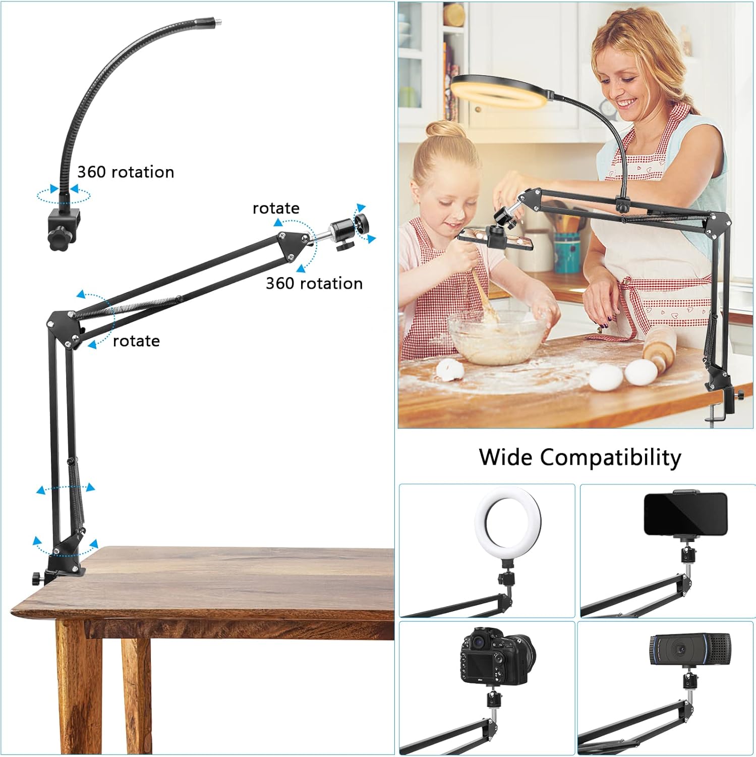 Ring Light with Stand and Phon - Photography Lighting Overhead recensie en prijs
