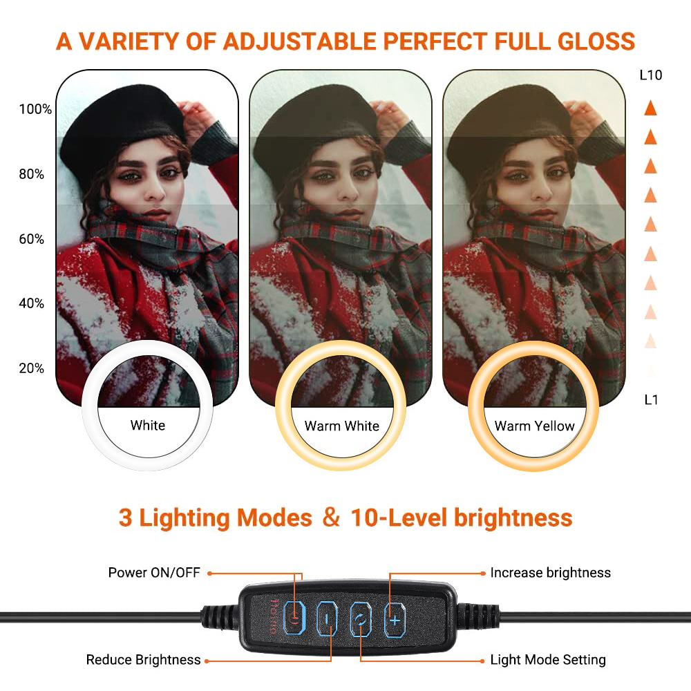 26cm 10 inch Led Ring Selfie L - Photography Lighting Overhead recensie en prijs