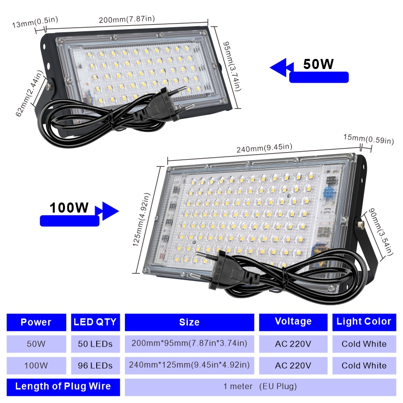 50W 100W Foco Led Flood Light  - Photography Lighting Uk recensie en prijs