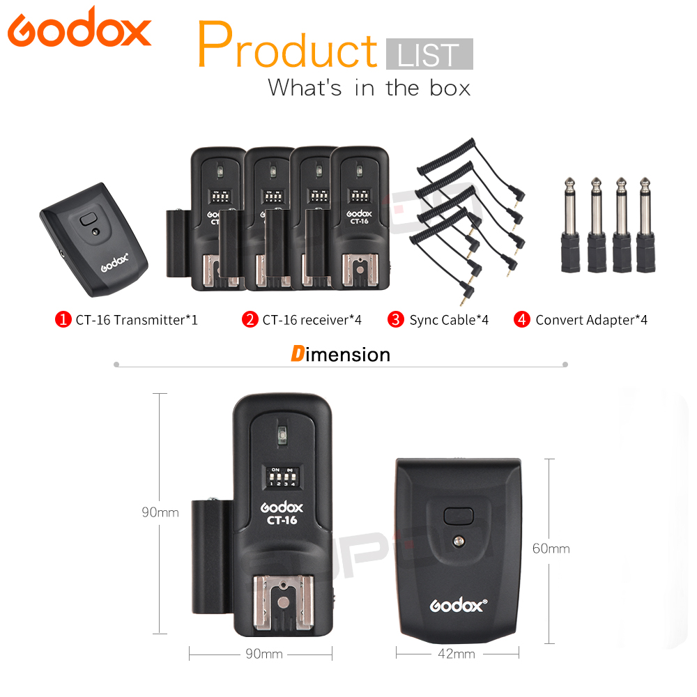 Godox CT-16 Wireless Radio Stu - Trigger Receiver Set recensie en prijs