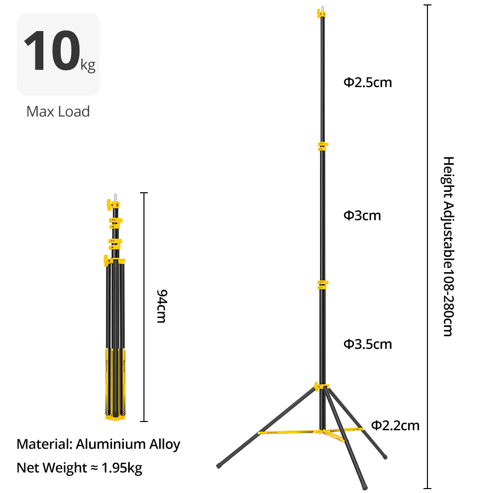 AMBITFUL GM280Y 280cm Professi - Photography Lighting For Products recensie en prijs