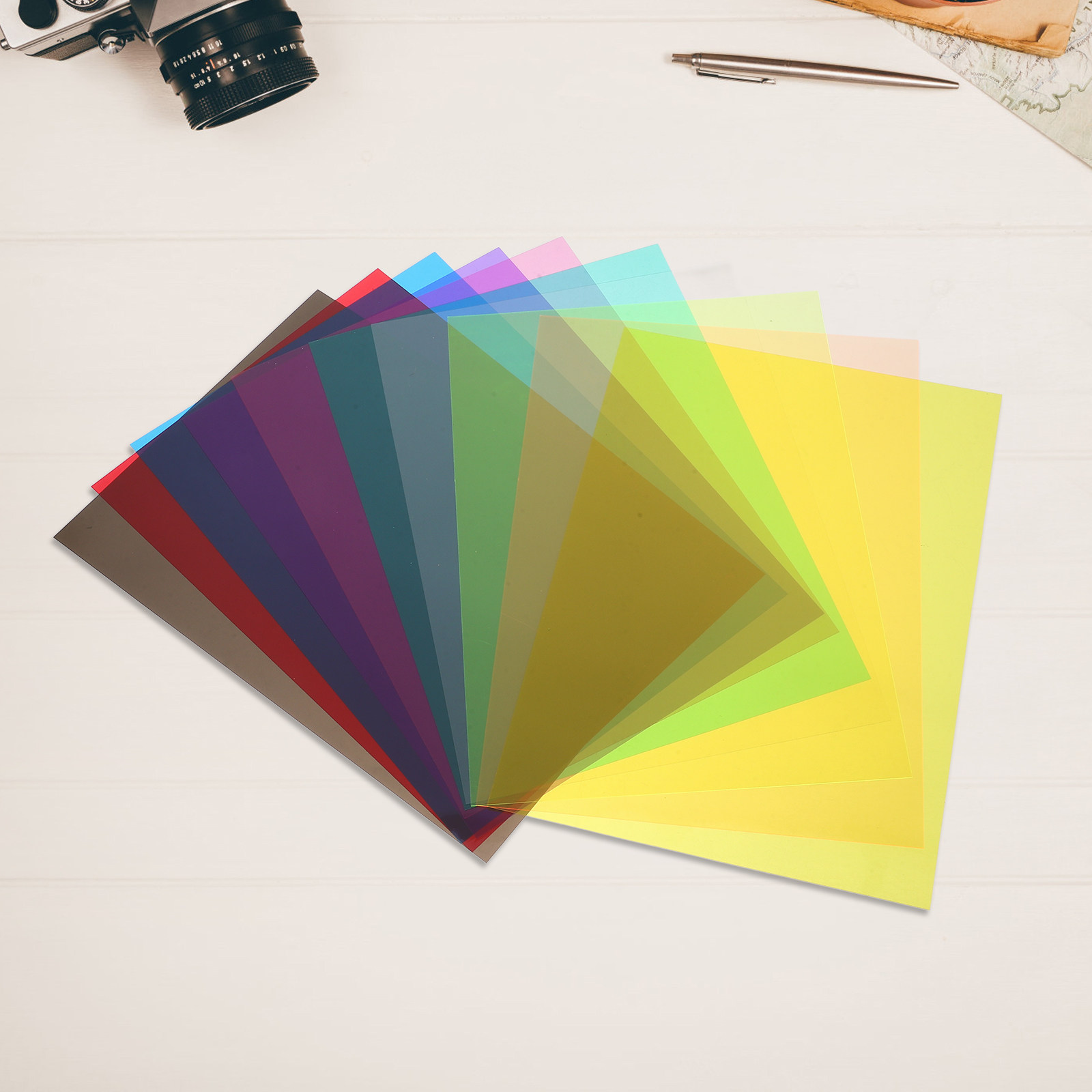 10Pcs Colored PVC Glass Paper  - Photography Lighting Diy recensie en prijs