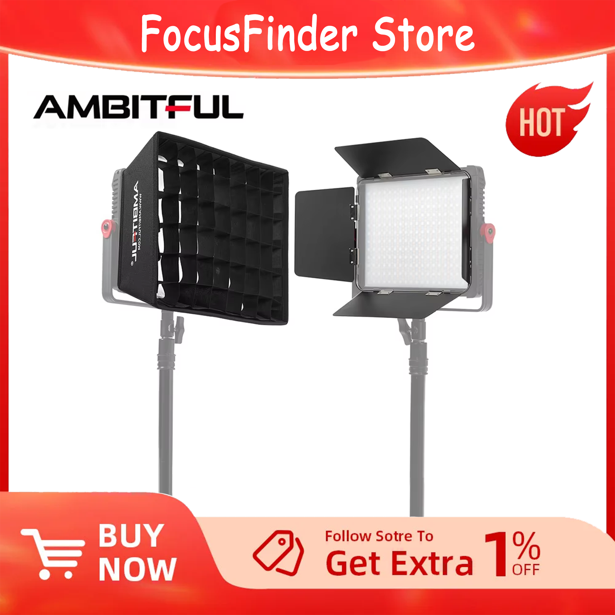 AMBITFUL P35R LED Video Panel  - Video Light Panel Led recensie en prijs