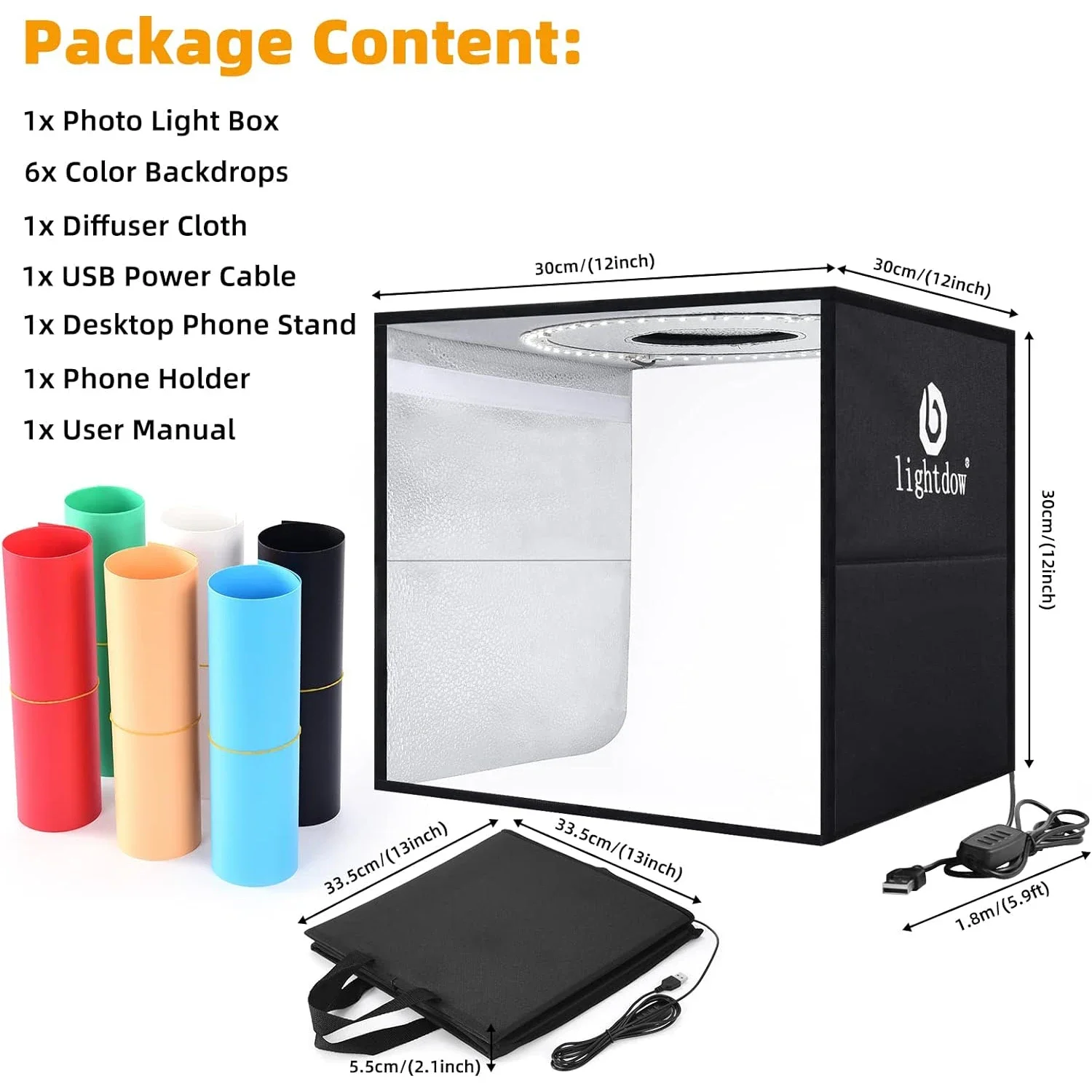 Lightdow Dimmable Photo Box LE - Photography Lighting And Backdrop Kits recensie en prijs
