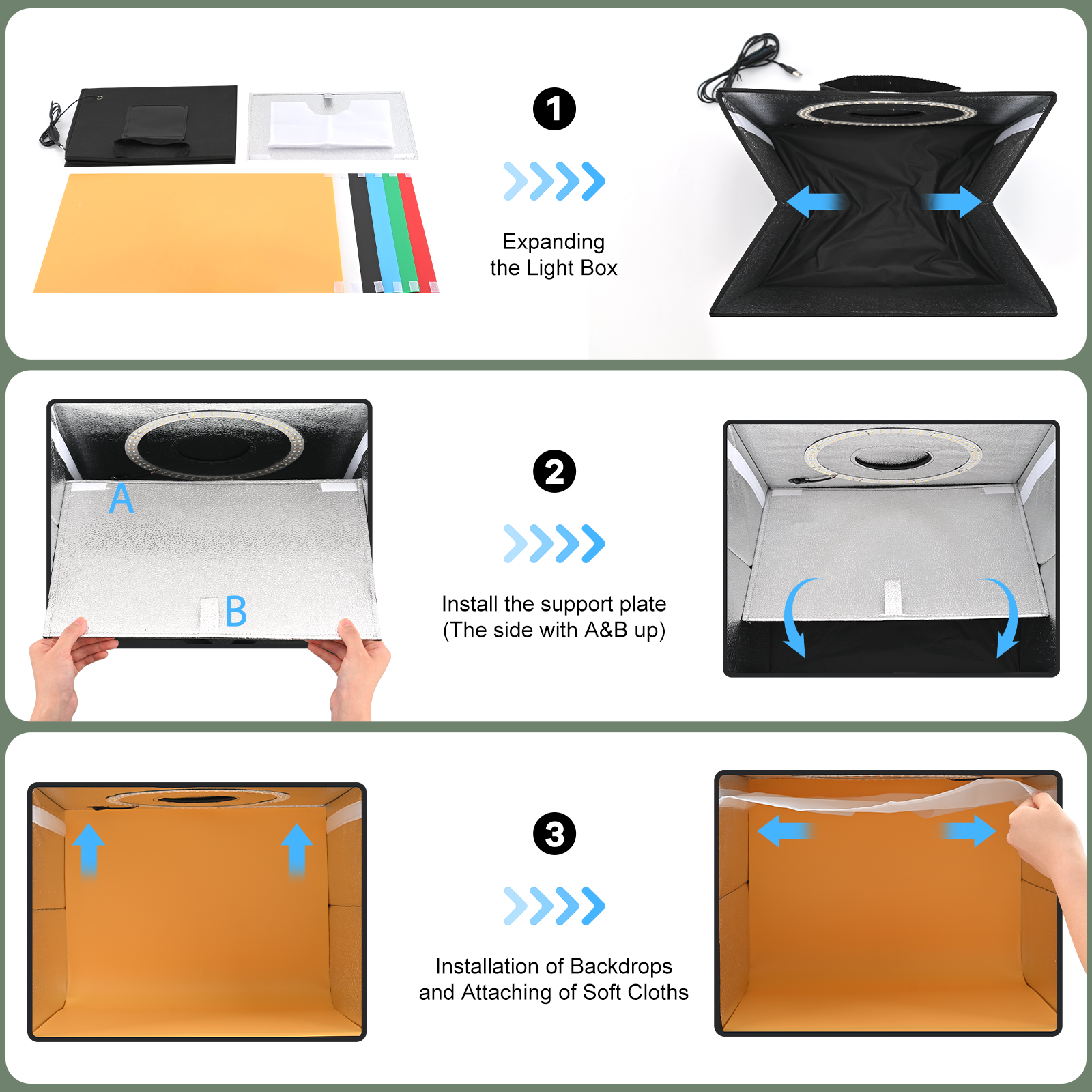 Lightdow Dimmable Photo Box LE - Photography Lighting And Backdrop Kits recensie en prijs