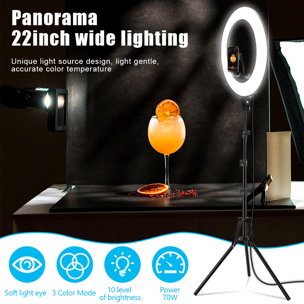 22 Inch LED Ring Light Selfie  - Photography Lighting Overhead recensie en prijs