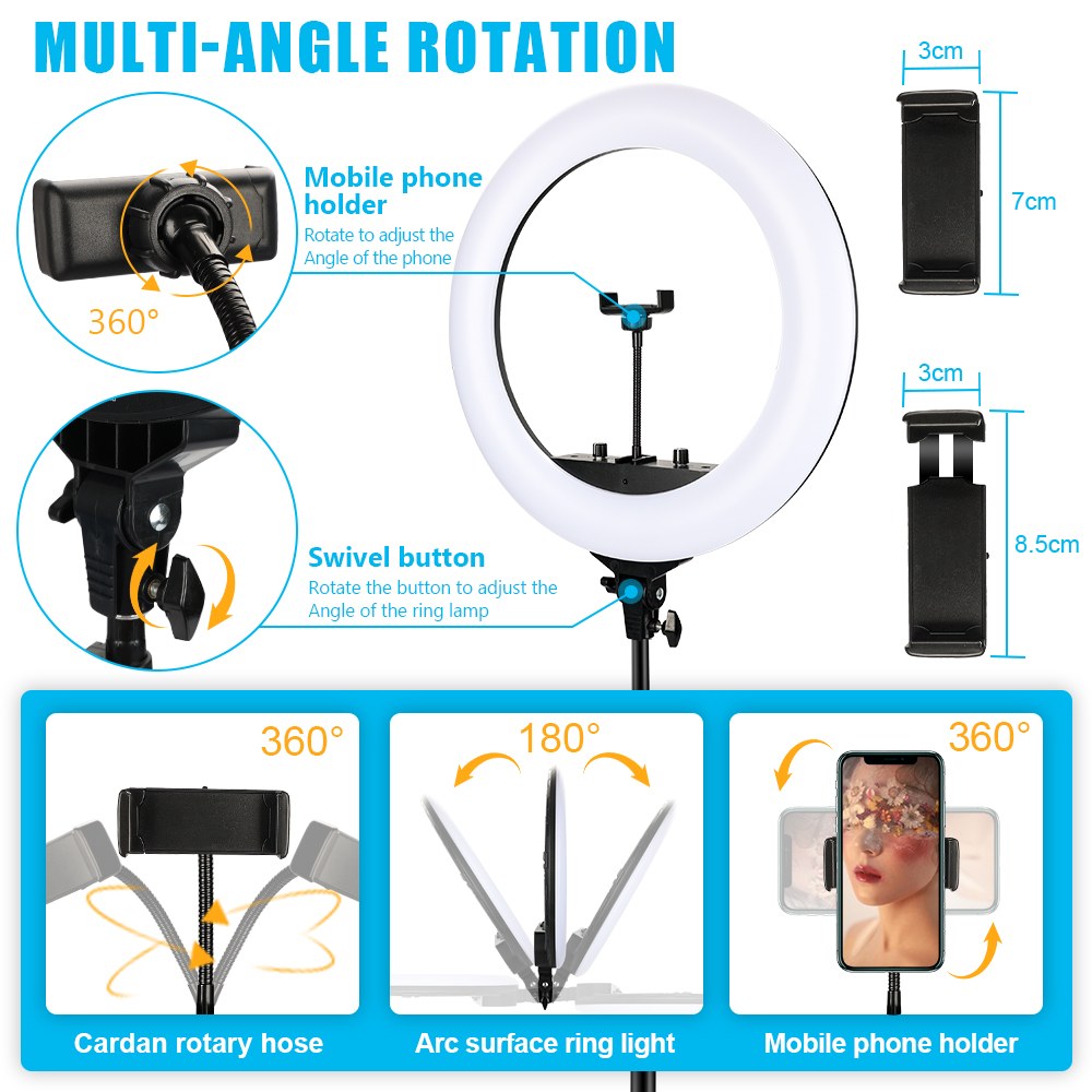 22 Inch LED Ring Light Selfie  - Photography Lighting Overhead recensie en prijs
