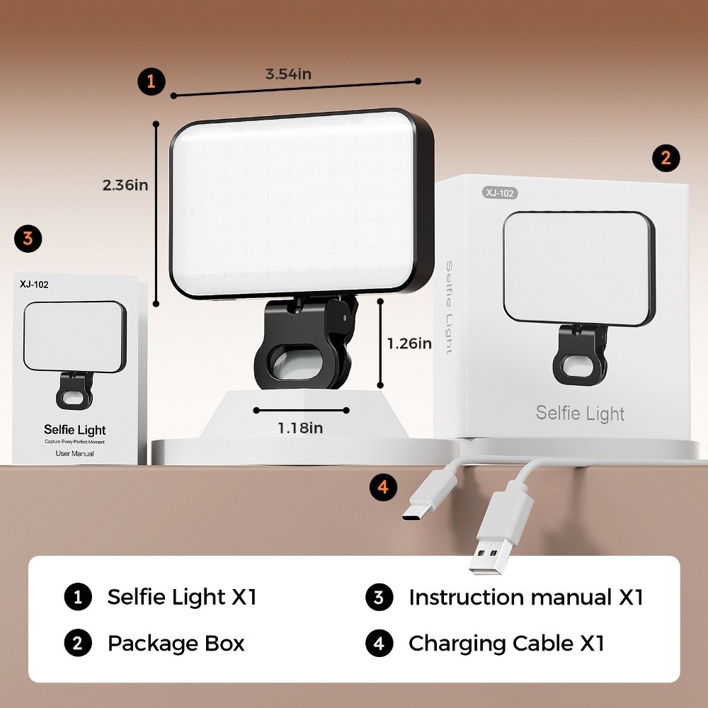 800/1000mAh LED Selfie Light U - Photography Lighting Overhead recensie en prijs