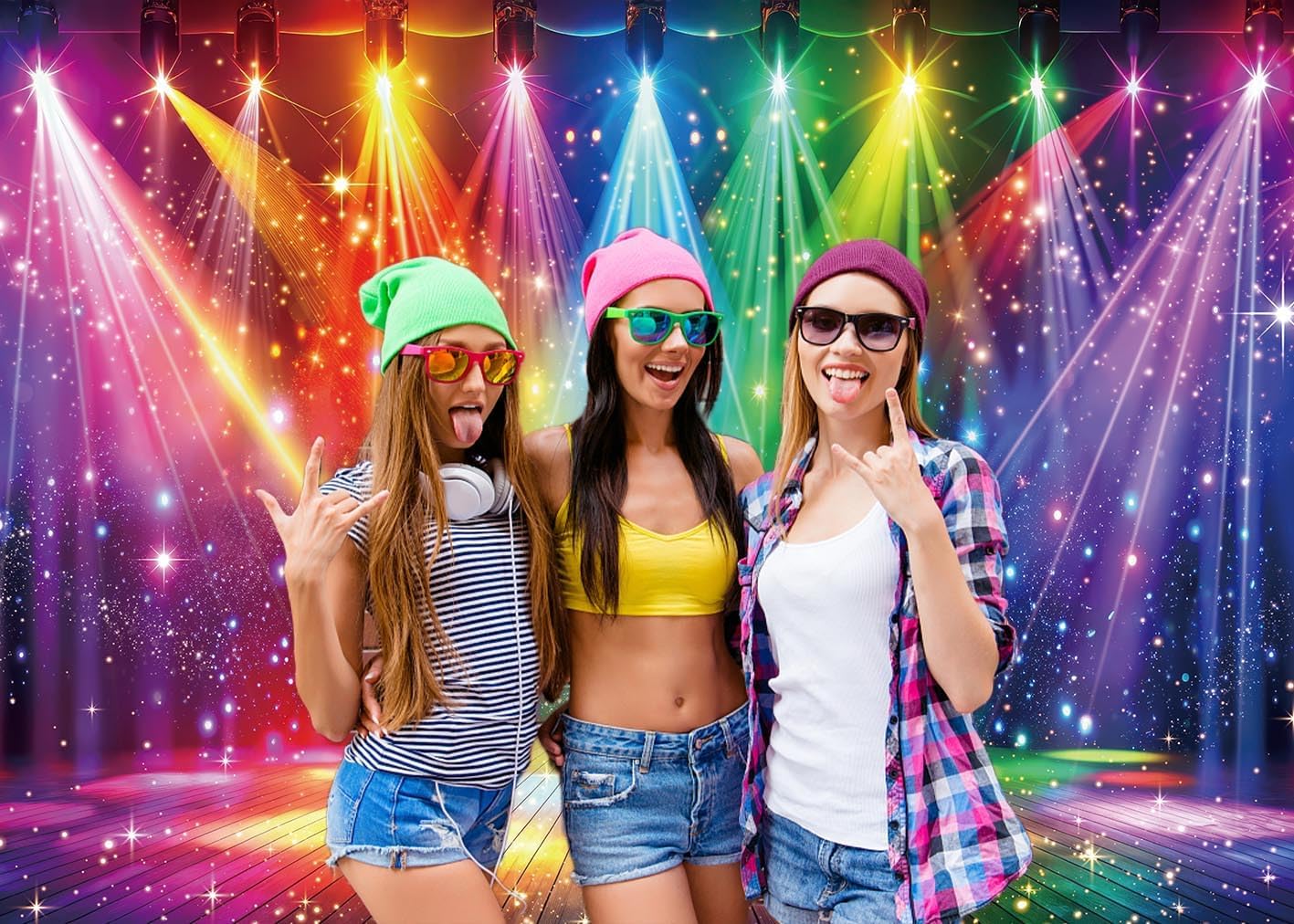 Disco Backdrop 7x5FT Colorful  - Photography Lighting For Products recensie en prijs